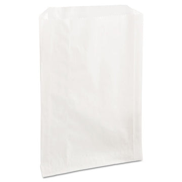 Bagcraft Grease-resistant Single-serve Bags, 6" X 7.25", White, 2,000-carton freeshipping - TVN Wholesale